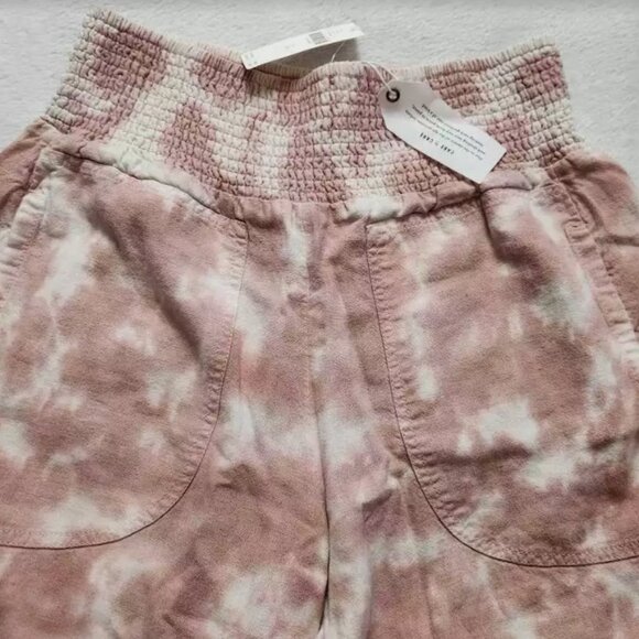 Brand New by Anthropologie The Reese Tie-Dye Smocked Pull-On Barrel Pants - Picture 7 of 7